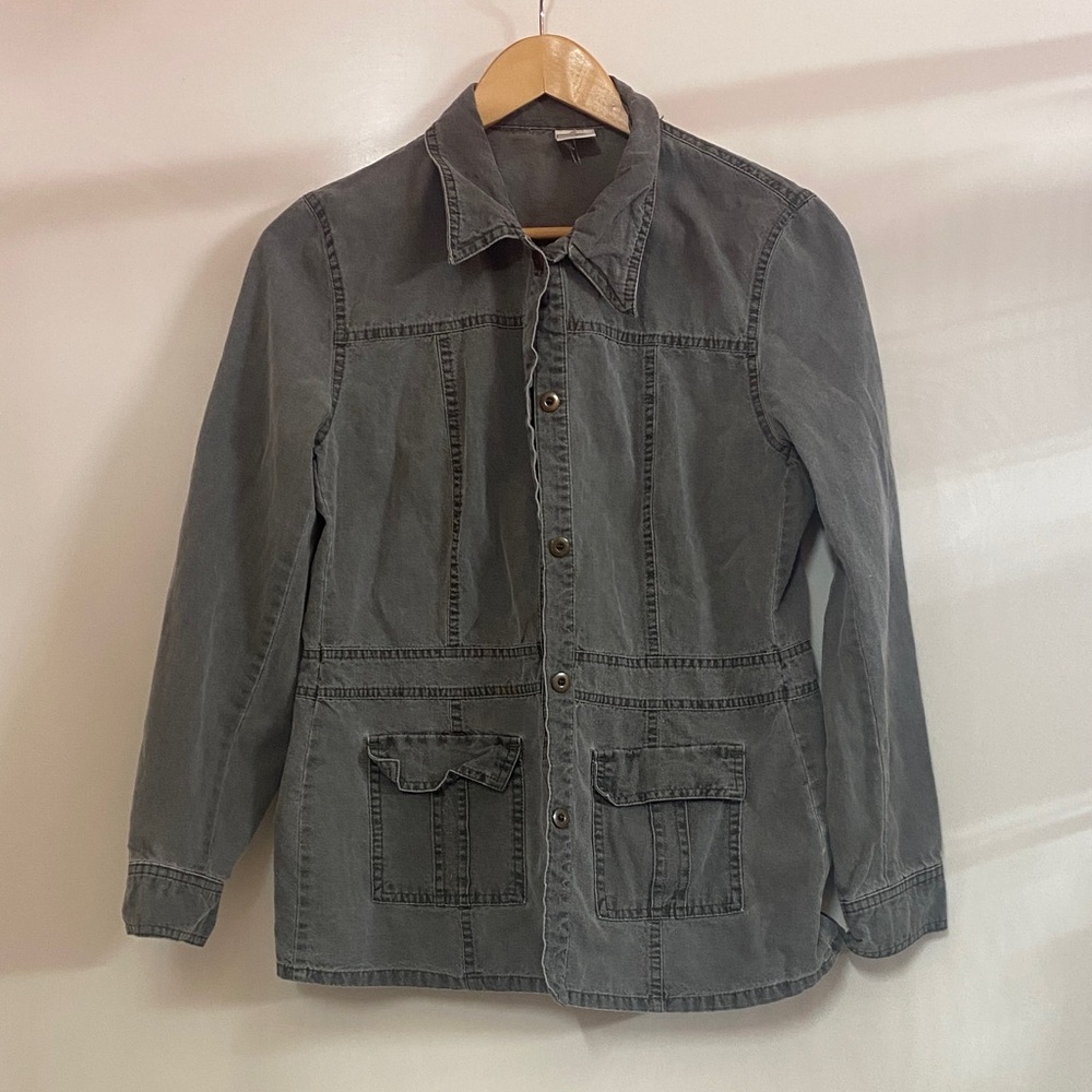 Women's Gray Denim Blazer